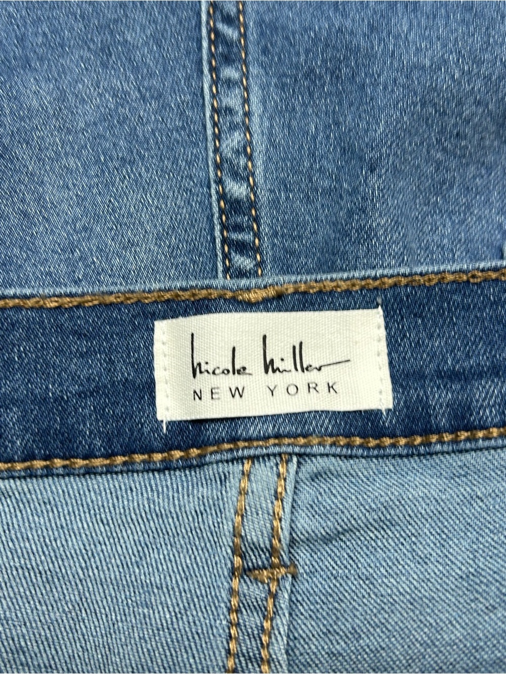 Nicole Miller New York Super High Rise Flare Jeans Size 14 Medium Wash NWT - Picture 5 of 8